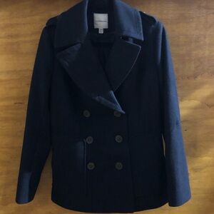 Croft & Barrow Women’s Blue Double-Breasted Pea Coat Size Small